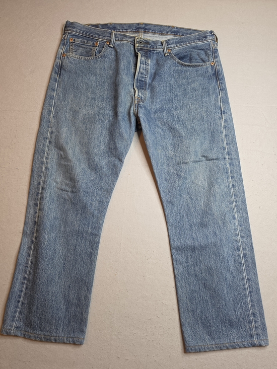 Levi's Other - Levi's Light Blue Straight Leg Jeans 501 Button Fly W38 L29